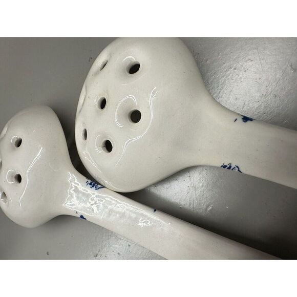 (2) Two Handmade Ceramic Slotted Rice 7” Rice Serving Spoons - Picture 6 of 6